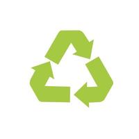 icono de reciclaje. símbolo de reciclaje de reciclaje. ilustración vectorial aislado sobre fondo blanco. vector