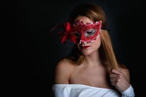 Attractive Woman With Carnival Mask photo