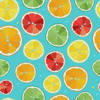 colorful seamless pattern created from hand drawn slices of lemon, lime, orange and grapefruit. Perfect for summer textile prints, wallpaper, product background, scrapbooking and stationery. EPS 10 vector