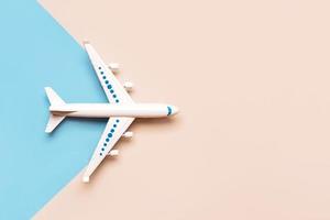 airplane with copy space.Holidays and travel concept photo