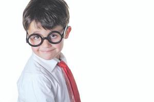 funny boy with glasses and tie photo
