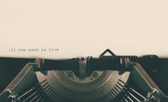 love vintage typewriter printing photo