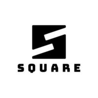 letter S square logo design vector