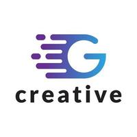 letter G fast creative logo design vector