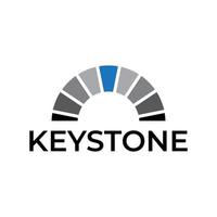 simple keystone logo design vector