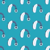 Vector illustration of a medical hearing aid pattern.