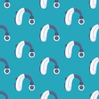 Vector illustration of a medical hearing aid pattern.