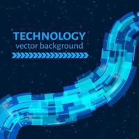 Blue technology abstract background. Cosmic vector illustration. Easy to edit design template for your projects.