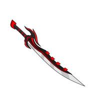 espada de fantasía vectorial motivos de color negro y rojo