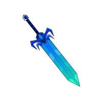 vector fantasía espada cristales espada diseño