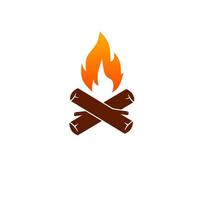 Template logo bonfire vector