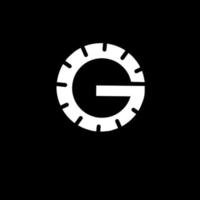 Template logo gear initials G vector