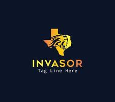 Simple Unique Invasor Logo Design vector