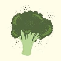 Modern broccoli in hand drawn style. Vector illustration