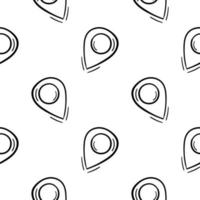 pin point hand drawn seamless pattern vector