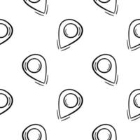 pin point hand drawn seamless pattern vector