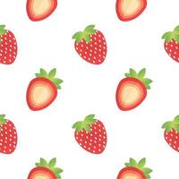 strawberry fruit seamless pattern vector