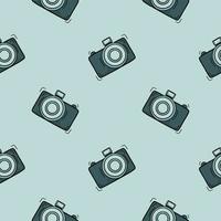 camera hand drawn seamless pattern vector