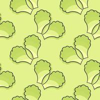 hand drawn mustard greens seamless pattern vector