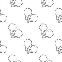 hand drawn seamless pattern of mustard greens vector