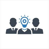 Creative business team, leadership, expert icon vector