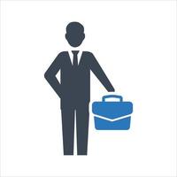 Office going man icon on white background vector