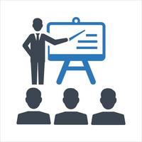 Business lecture icon on white background vector