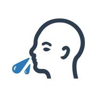 Man Coughing icon vector, sneeze icon vector symbol