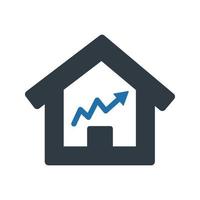 Real estate profit icon on white background vector