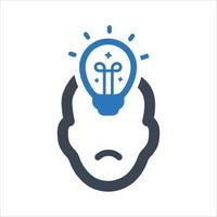 Creative Thinking Icon on white background vector