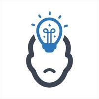 Creative Thinking Icon on white background vector