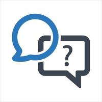 Question and answer, advice icon on white background vector