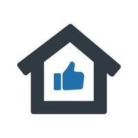 Favorite Home Icon on white background vector