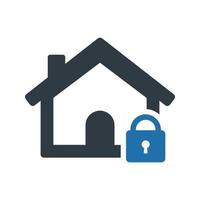 Home security icon on white background vector