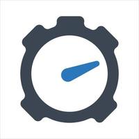 Measure performance, stopwatch icon on white background vector