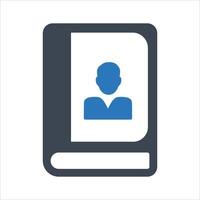 Address book, employee profile icon vector