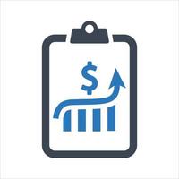 Profit report, growth, progress, Statistics icon vector