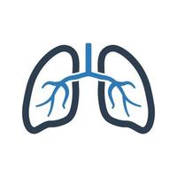 Lung icon on white background vector