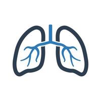 Lung icon on white background vector