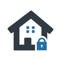 Home security icon on white background vector