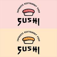 cute sushi logo vector illustration template icon graphic design. set japanese food sign or symbol for restaurant or cafe business concept