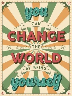 Aged positive poster. Perfect for print or decoration.