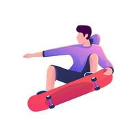 man on a skateboard vector