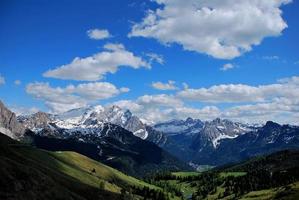 mountain with snow photo