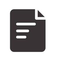 icono de interfaz de papel de documento vector