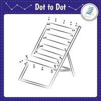 Connect the dots. Dot to dot educational game.  Vector Illustration.