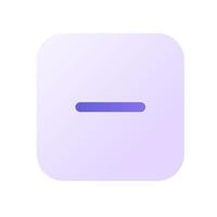 Minus Button Flat Icon vector