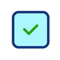 botón de lista de verificación icono plano vector