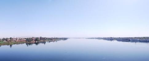 wide panorama of nile and cairo in egypt vacation photo