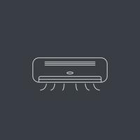 Air conditioner outline icon illustration vector